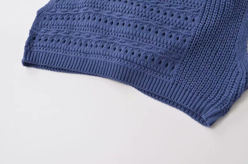 Fall Loose Hooded Ultra Short Hollow Out Sweater - Image 9
