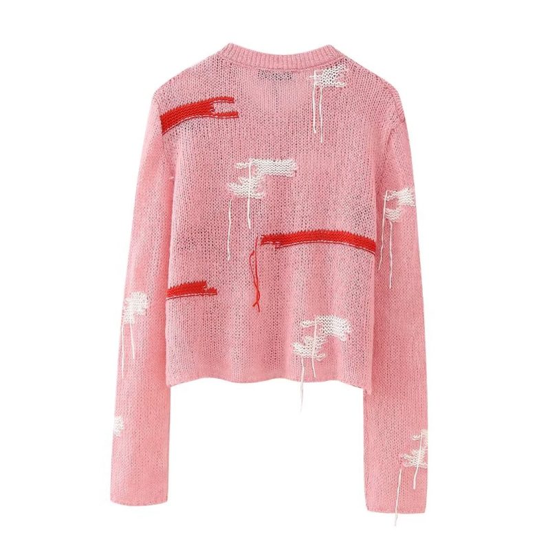 French Jacquard Knit Coat - Image 5