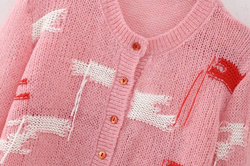 French Jacquard Knit Coat - Image 6