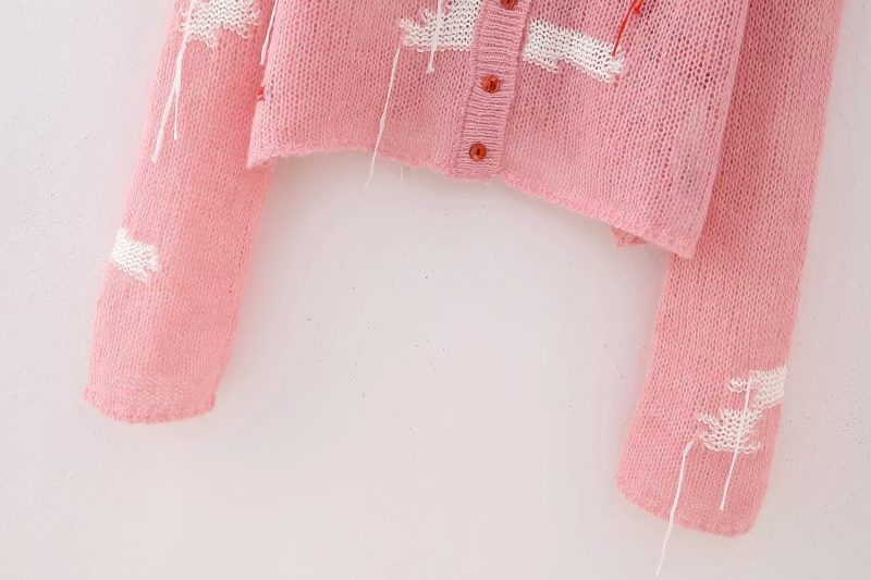 French Jacquard Knit Coat - Image 8