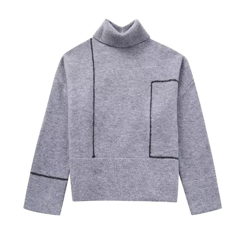 French Trim Long Sleeve Knit - Image 4