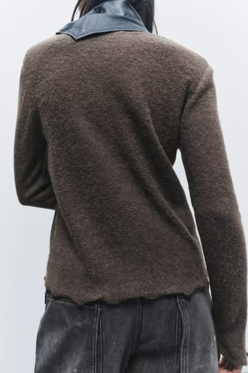 Casual Long-Sleeved Knit Cardigan - Women's Fall Fashion - Image 2