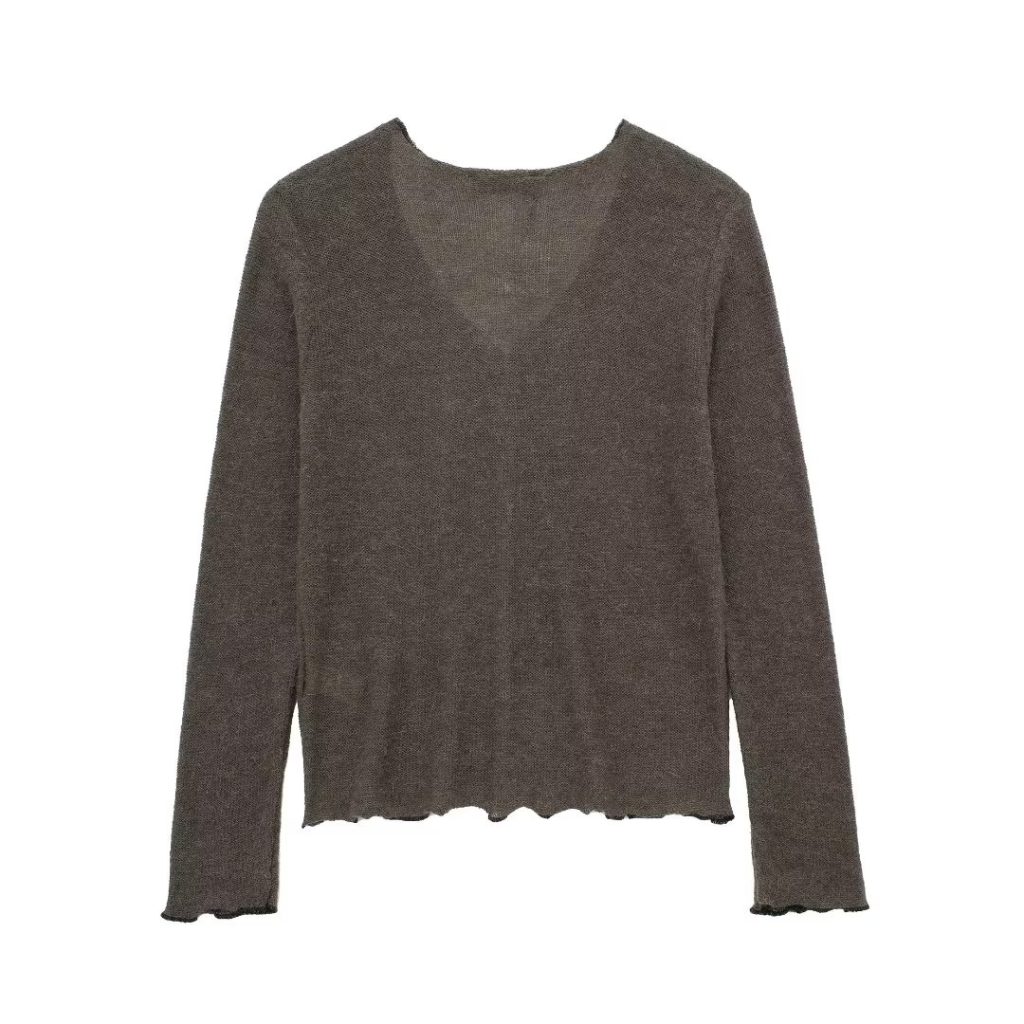Casual Long-Sleeved Knit Cardigan - Women's Fall Fashion - Image 4