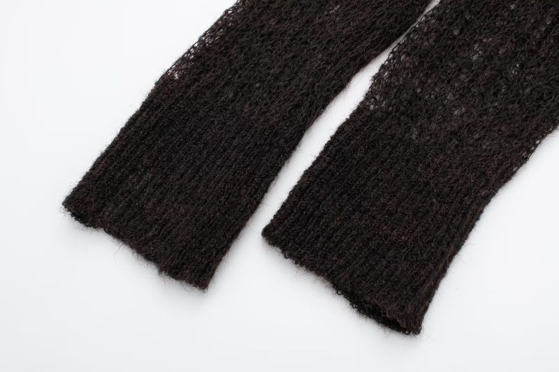 Cutout Knitted Pullover - Comfortable Women's Top - Image 7