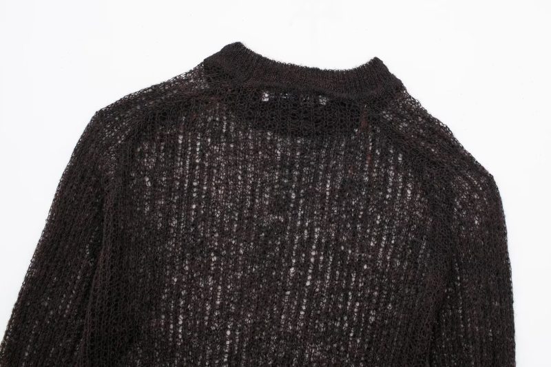 Cutout Knitted Pullover - Comfortable Women's Top - Image 8