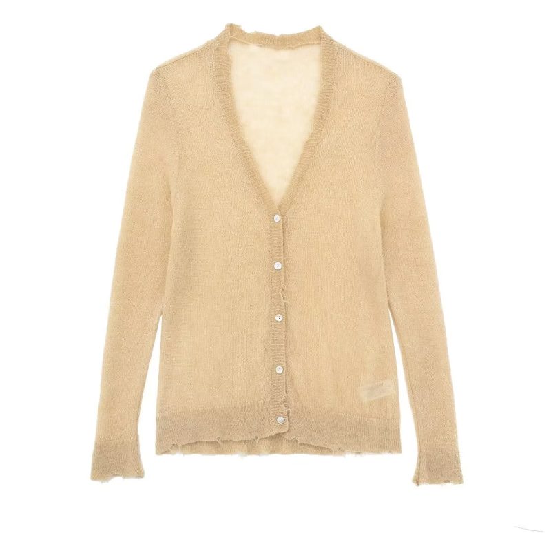 Alpaca Wool V-Neck Sweater - Fall Women's Fashion - Image 3