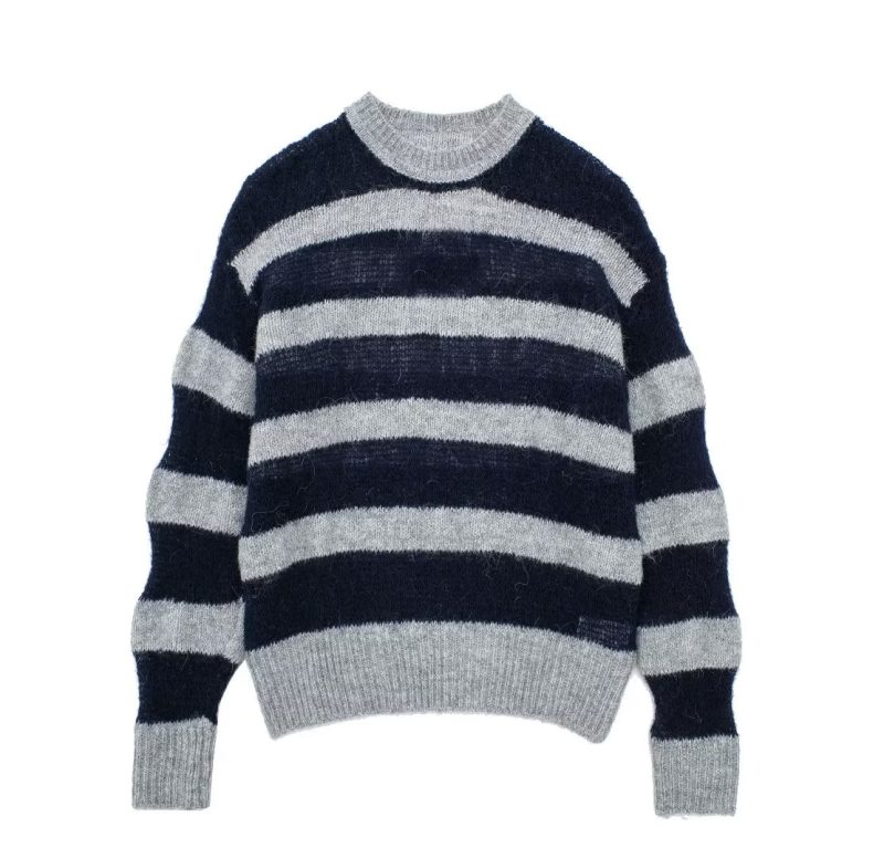 French Striped Sweater - Autumn All-Match Elegance - Image 2