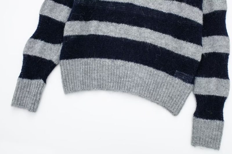 French Striped Sweater - Autumn All-Match Elegance - Image 6