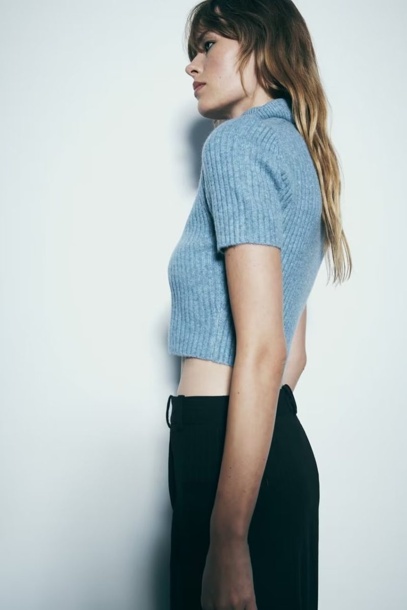 Turtleneck Short Sleeve Sweater - Autumn Slim Fit - Image 2