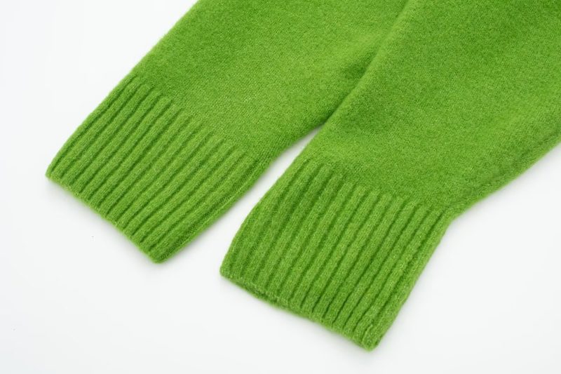 French Stand Collar Knit Pullover - Women's Sweater - Image 12