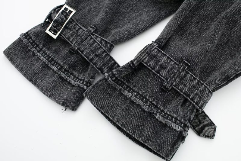 Retro Motorcycle Denim Trench - Autumn Chic - Image 10