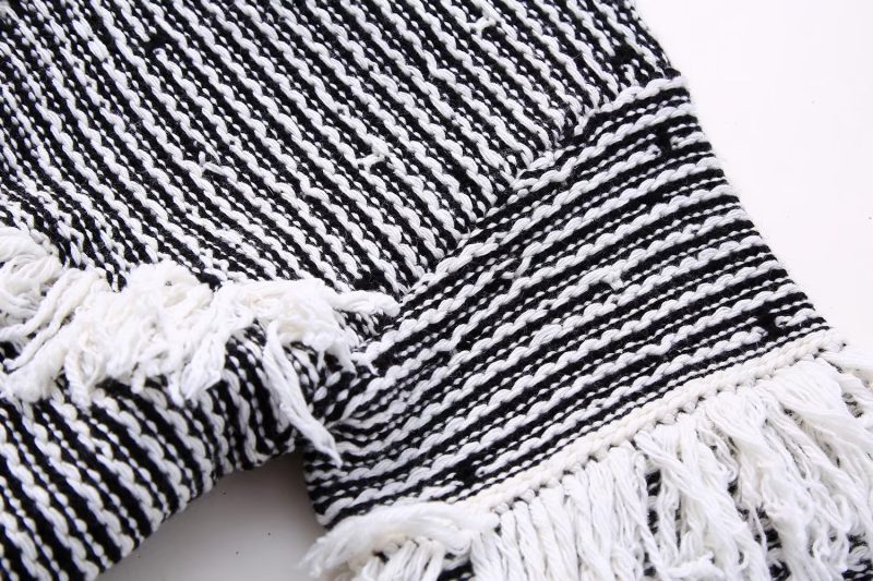 Tassel Jacquard V-Neck Sweater - Image 9