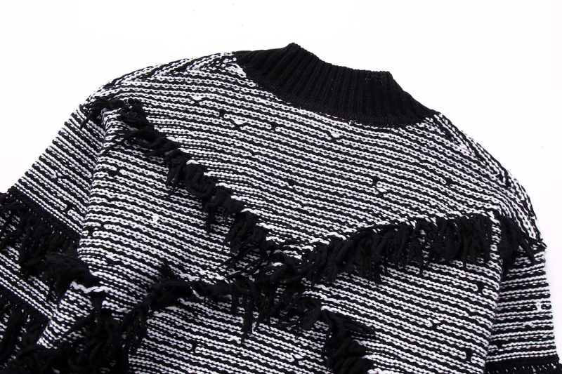 Idle Decor Tassel Jacquard Cardigan - Image 11