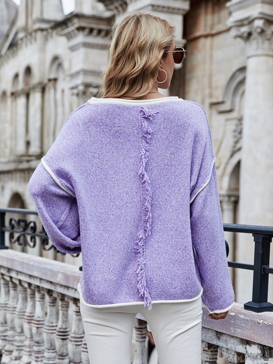 Plus Size Round Neck Sweater | Autumn Winter Loose Fit - Image 9