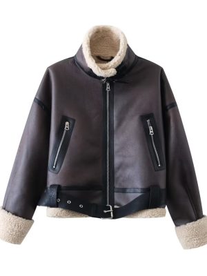 Autumn Street Style Faux Shearling Jacket