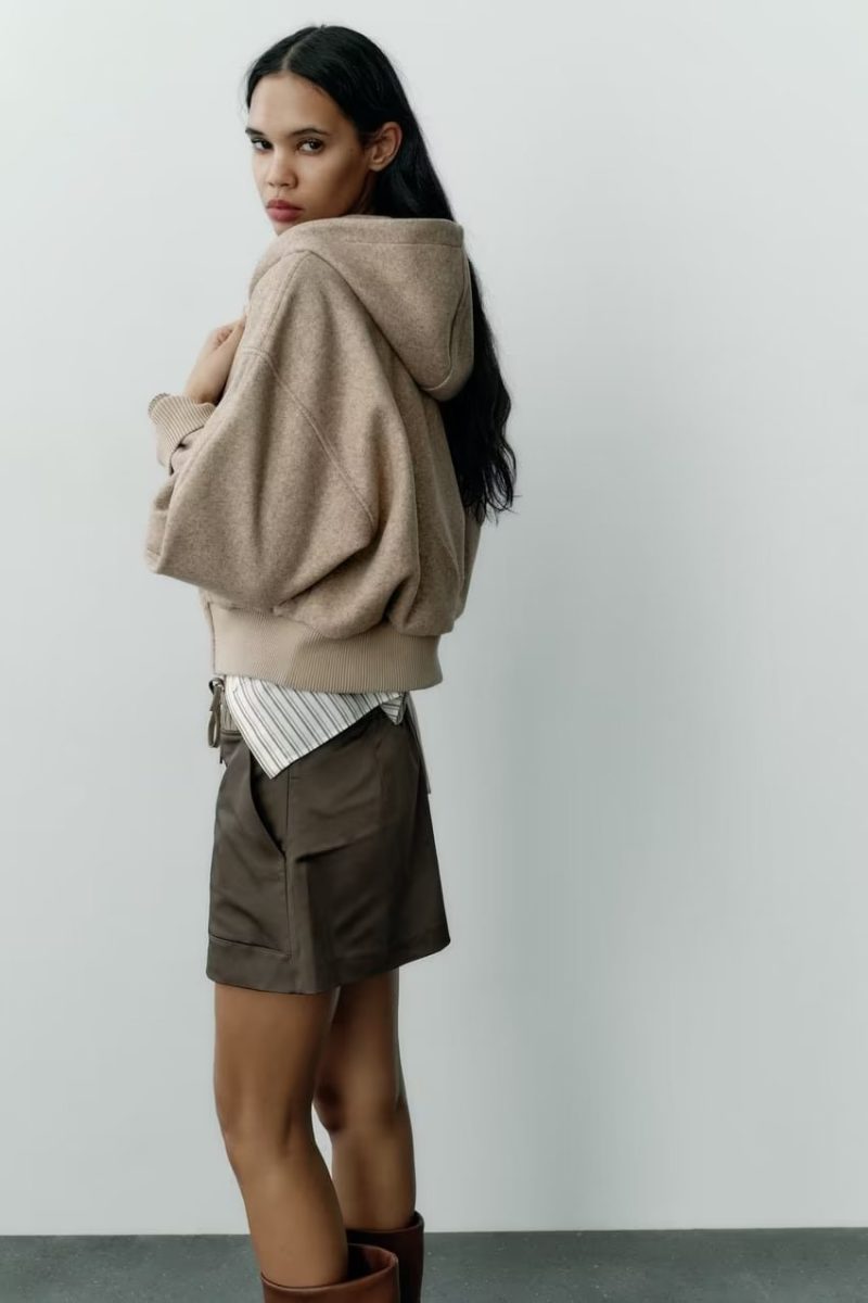 Autumn Hooded Bomber Jacket - Stylish, Soft, and Casual - Image 2