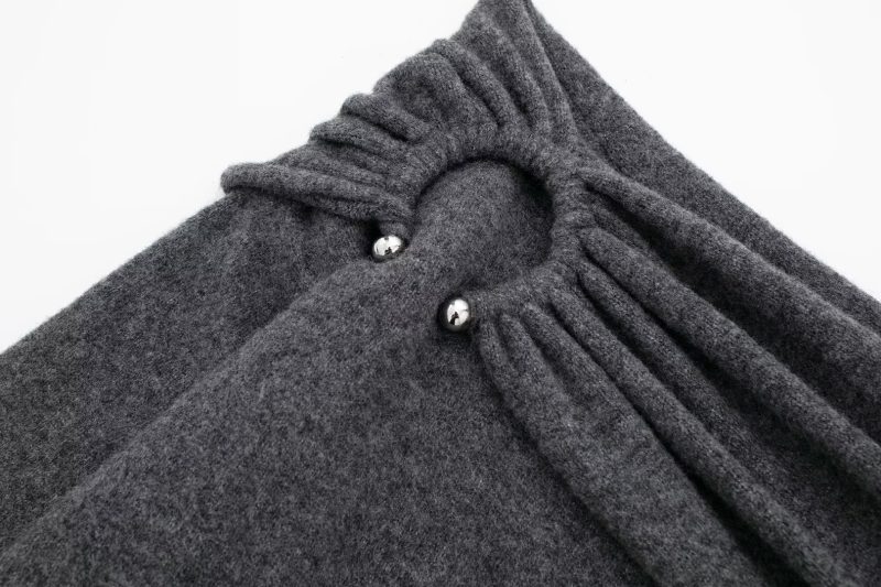 Off-Shoulder Pleated Sweater - Fall Fashion Elegance - Image 5