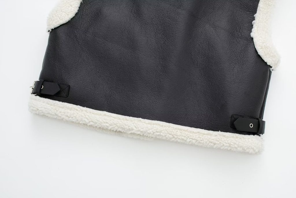 Korean Loose Wool Vest - Faux Shearling Jacket - Image 7