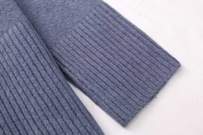 Solid Color Rib Knit Sweater - Image 6