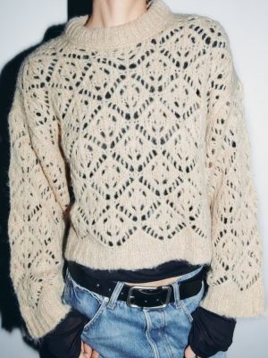 French Retro Diamond Jacquard Sweater