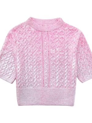 Gradient Eight-Strand Short Sweater