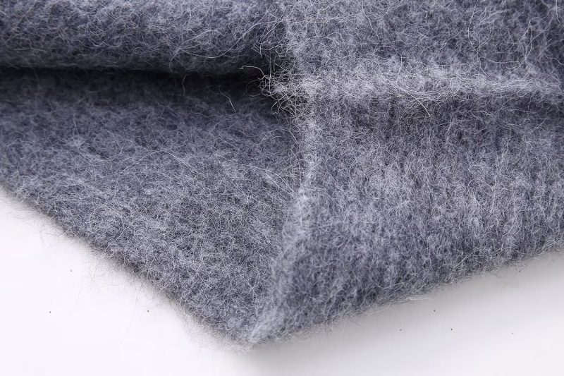 Asymmetric Solid Color Knit Cape - Image 7