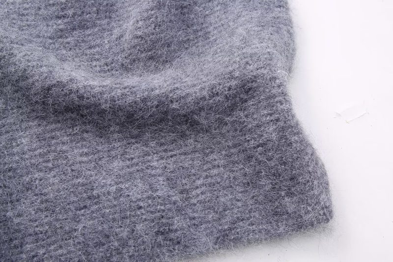 Asymmetric Solid Color Knit Cape - Image 8