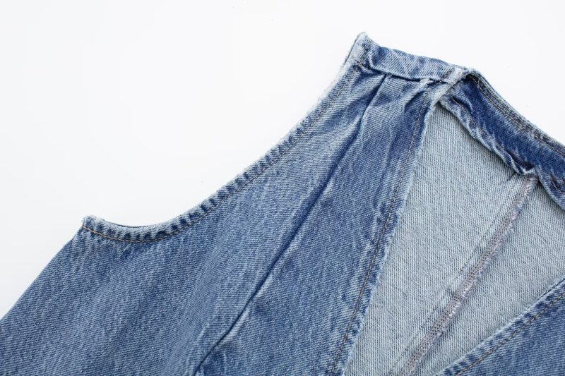 Retro V-Neck Denim Vest - All-Matching Style - Image 7