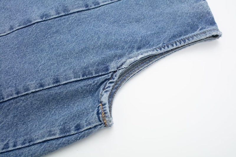 Retro V-Neck Denim Vest - All-Matching Style - Image 12