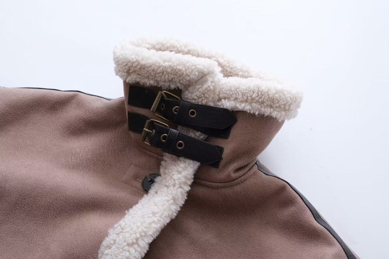Street-Style Long Suede Coat for Winter - Image 3