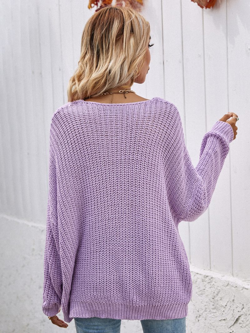 V-Neck Oversized Sweater | Winter Knitwear Pullover - Image 6