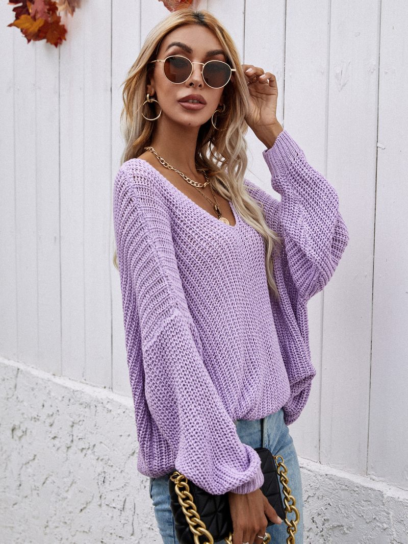 V-Neck Oversized Sweater | Winter Knitwear Pullover - Image 7