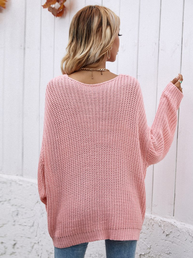 V-Neck Oversized Sweater | Winter Knitwear Pullover - Image 5