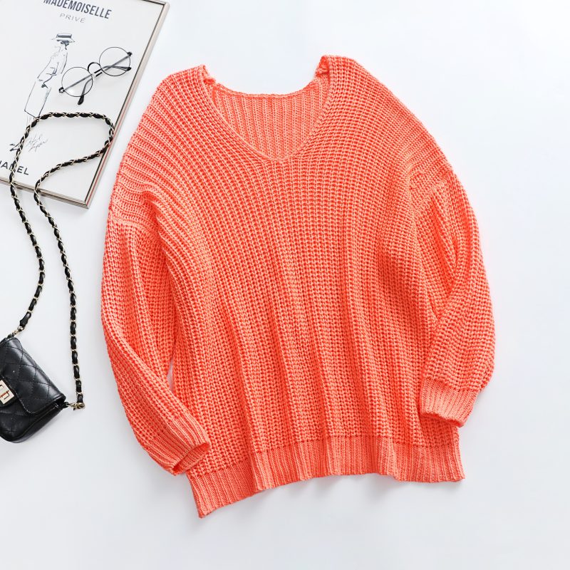 V-Neck Oversized Sweater | Winter Knitwear Pullover - Image 11