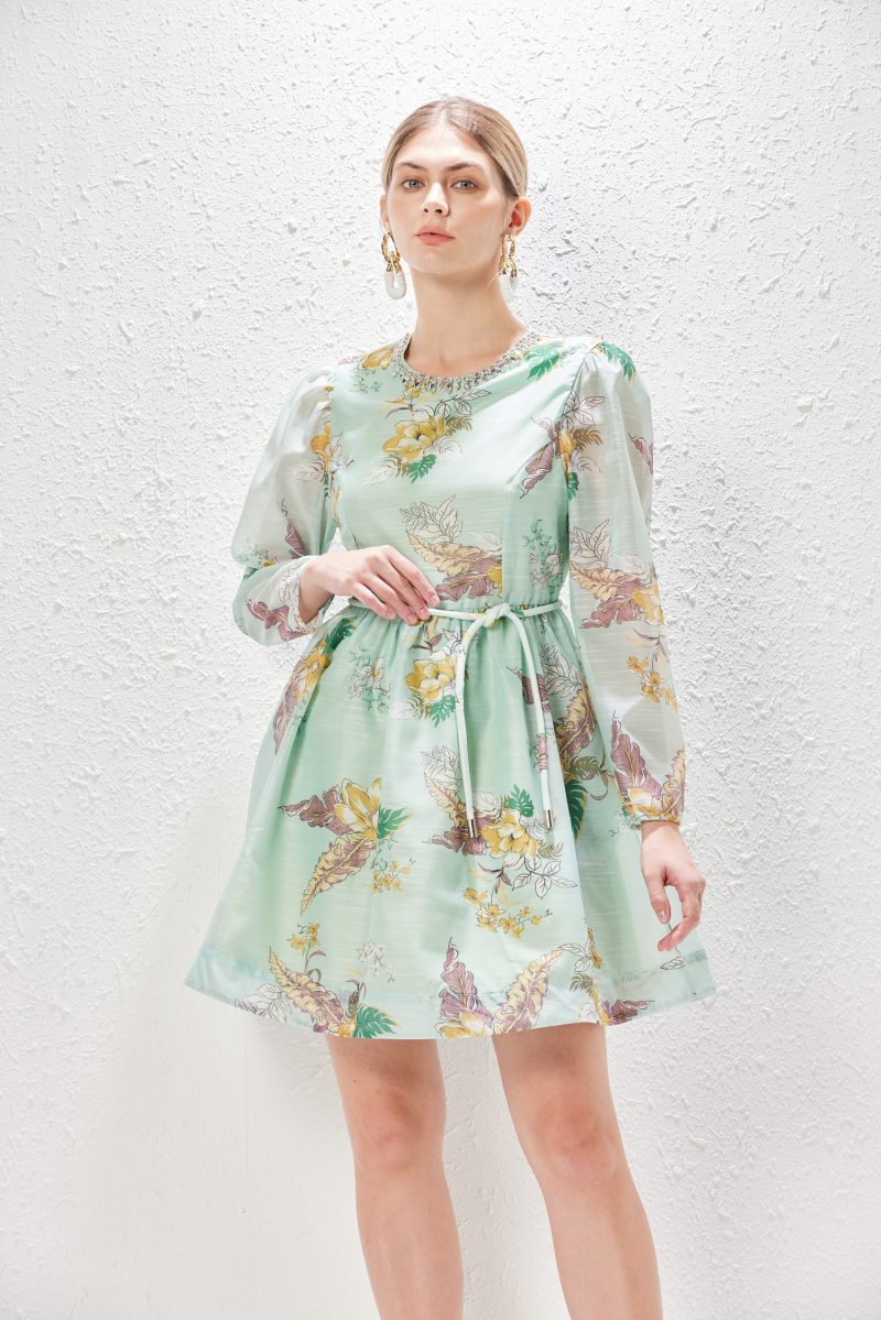 Print Holiday Dress | Women's Short Spring & Autumn - Image 2