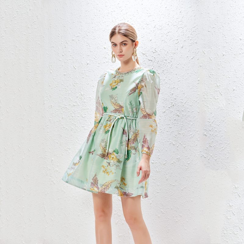 Print Holiday Dress | Women's Short Spring & Autumn - Image 4