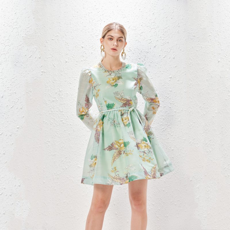 Print Holiday Dress | Women's Short Spring & Autumn - Image 5