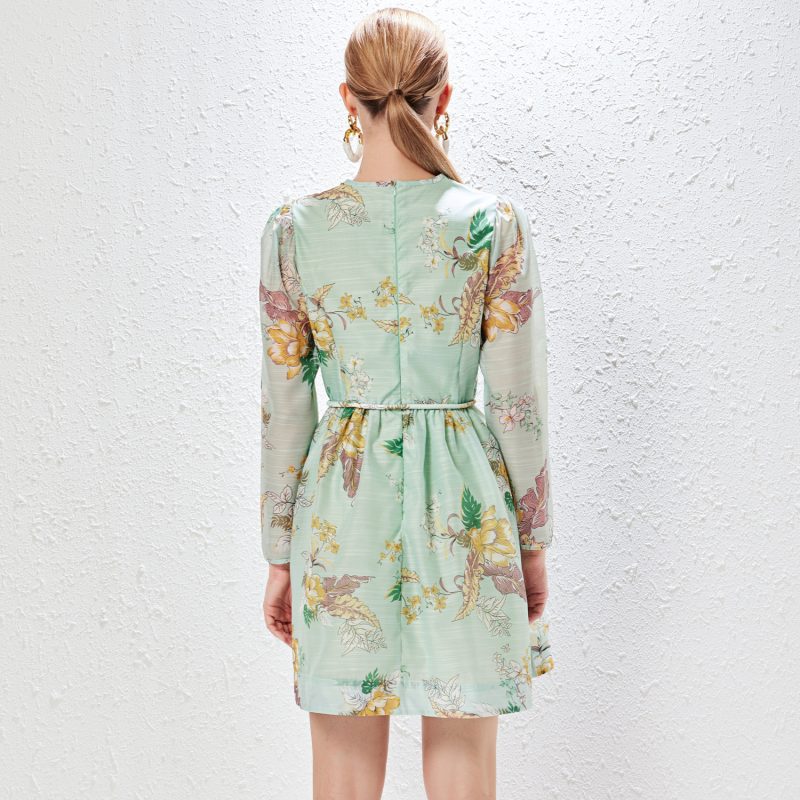Print Holiday Dress | Women's Short Spring & Autumn - Image 6