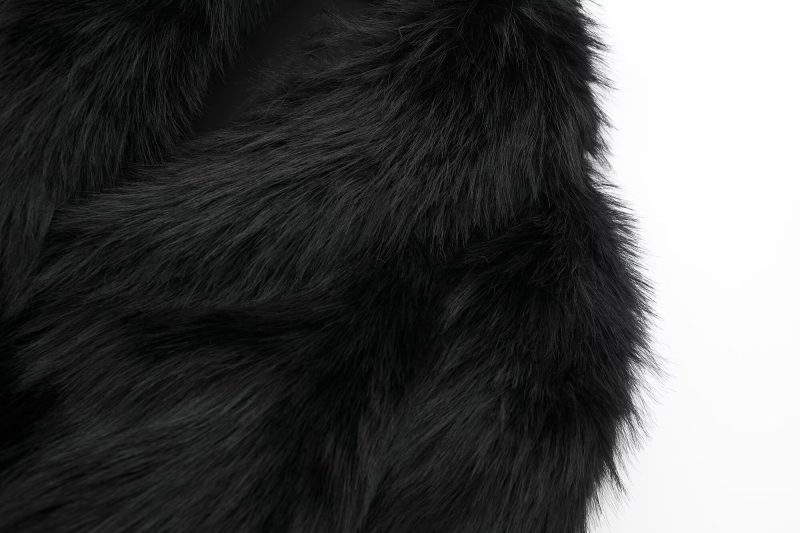 Autumn Fur-Effect Polo Collar Jacket - Casual Elegance - Image 6