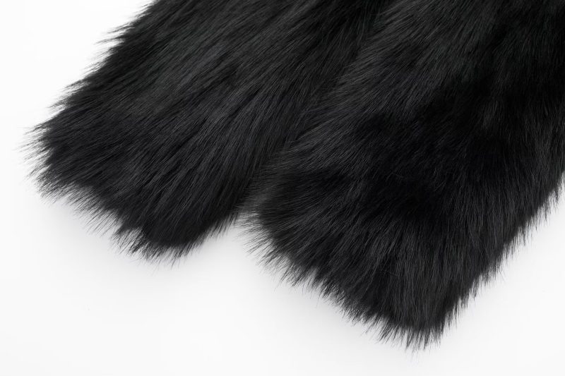 Autumn Fur-Effect Polo Collar Jacket - Casual Elegance - Image 8