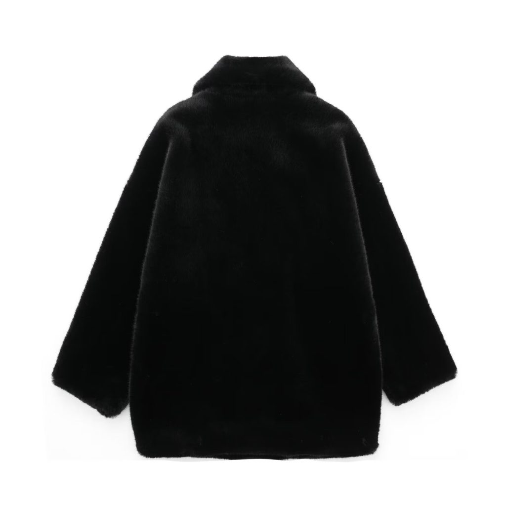 Loose Black Winter Jacket - Women's Fashion - Image 4