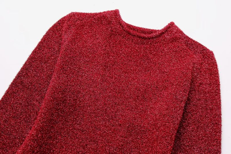 French Metal Foil Backless Sweater - Image 3