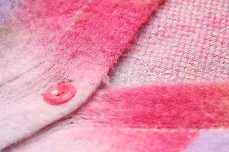 Sweet V-Neck Diamond Sweater Coat - Image 4