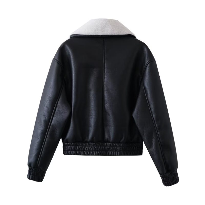 Warm Faux Shearling Street Style Women's Winter Jacket - Image 3