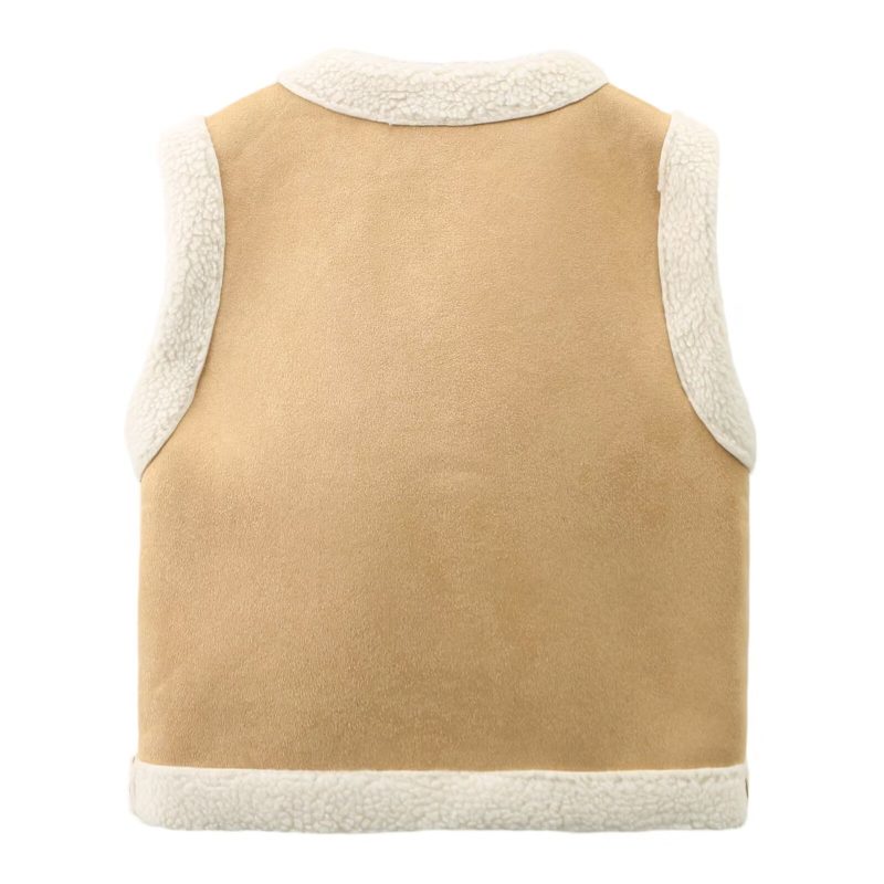 Winter Warm Women's Faux Shearling Lamb Wool Vest - Image 2