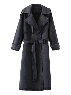 Korean Urban Denim Baggy Coat