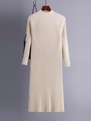 Korean Half Turtleneck Sweater Dress