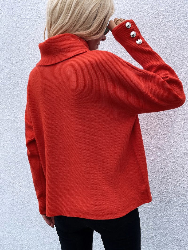 Winter New Button Turtleneck Sweater | Plus Size Knitwear - Image 6