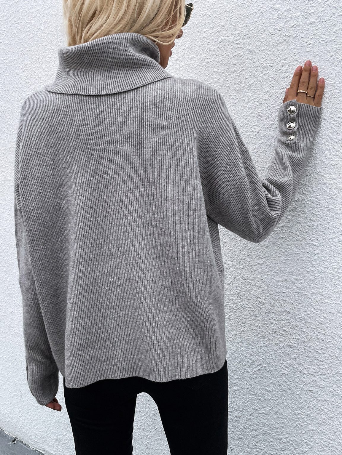 Winter New Button Turtleneck Sweater | Plus Size Knitwear - Image 10