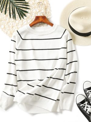 Korean Striped Knit Sweater